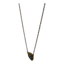 Tone Romance-Two-Tone Gold Heart Necklace with Diamonds