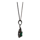 Green Glow 14K White Gold Necklace with Diamonds