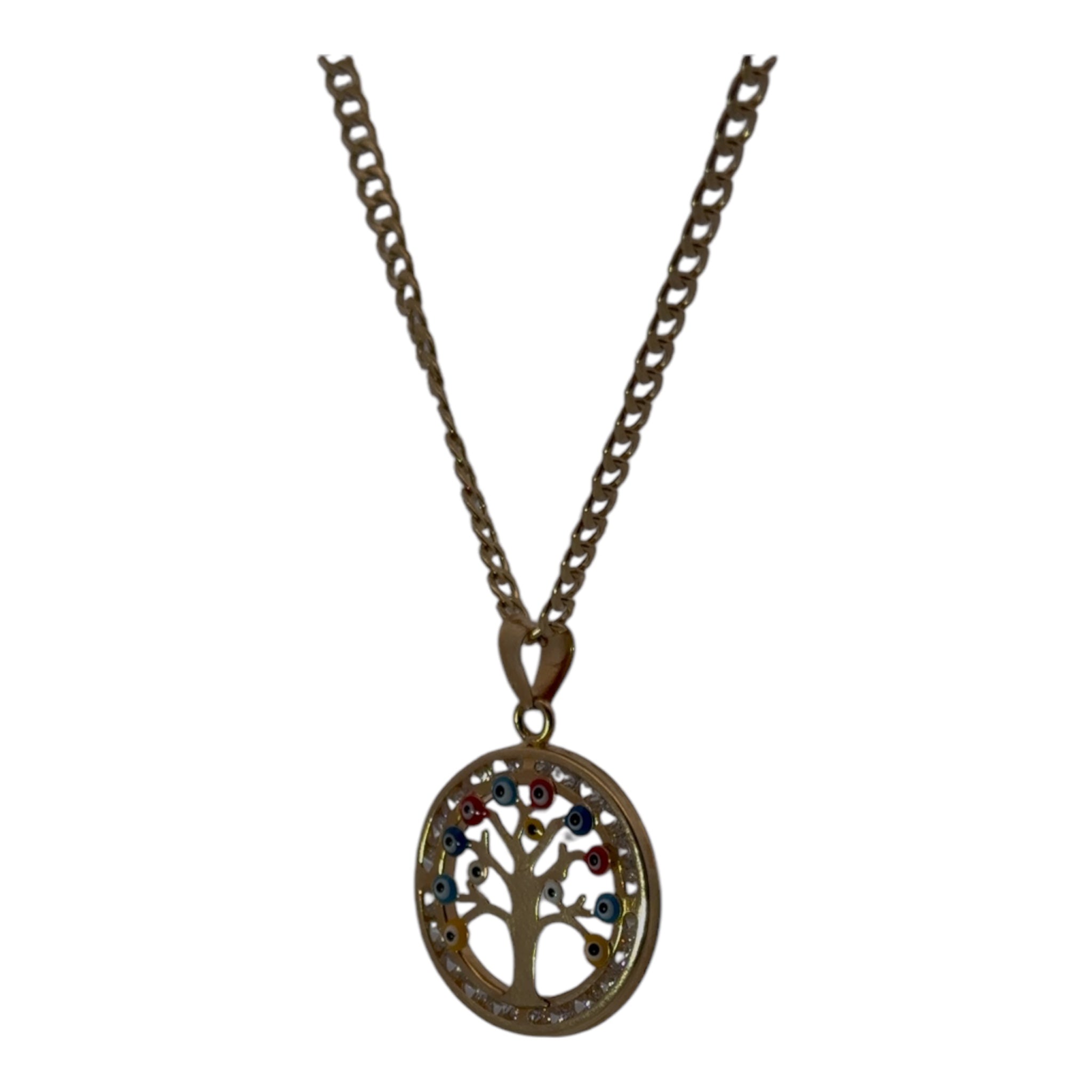 A Symbol of Growth and Strength-18K Yellow Gold Tree of Life Necklace