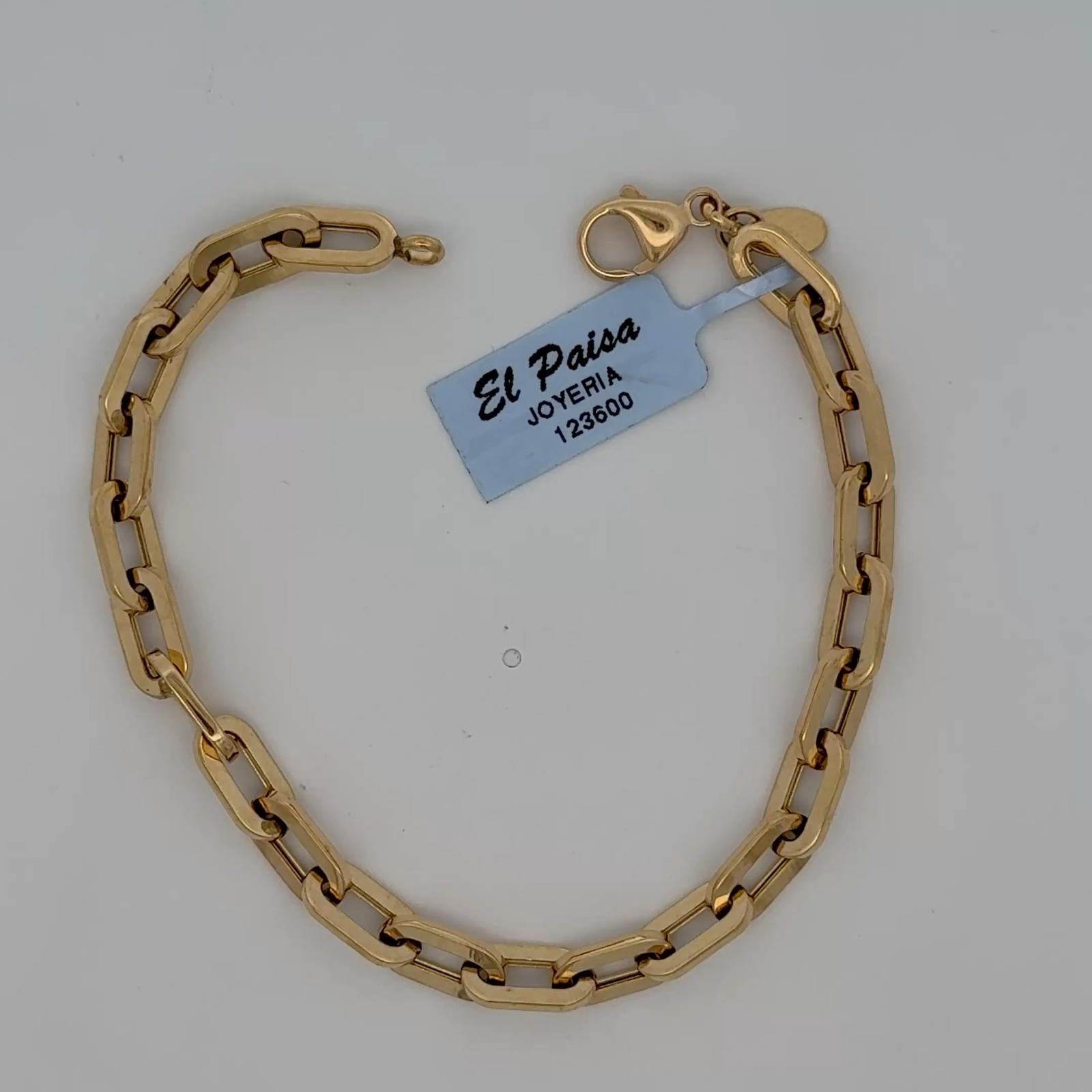 Geometric Link 18K Gold Bracelet