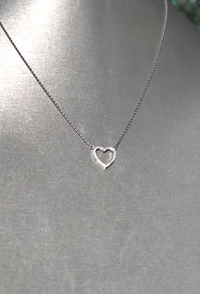 This is Love - Diamond heart necklace, 18k white gold.