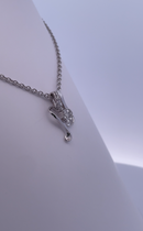 Whispers of Elegance-18K Gold and Diamond Pendant Necklace