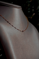Collar de oro amarillo de 14 quilates, collar de diamantes, diamantes engastados en bisel, joyas de lujo, joyería de Nueva York, cadena de oro fino