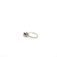 Azure Radiance 18K Gold Blue Diamond Ring