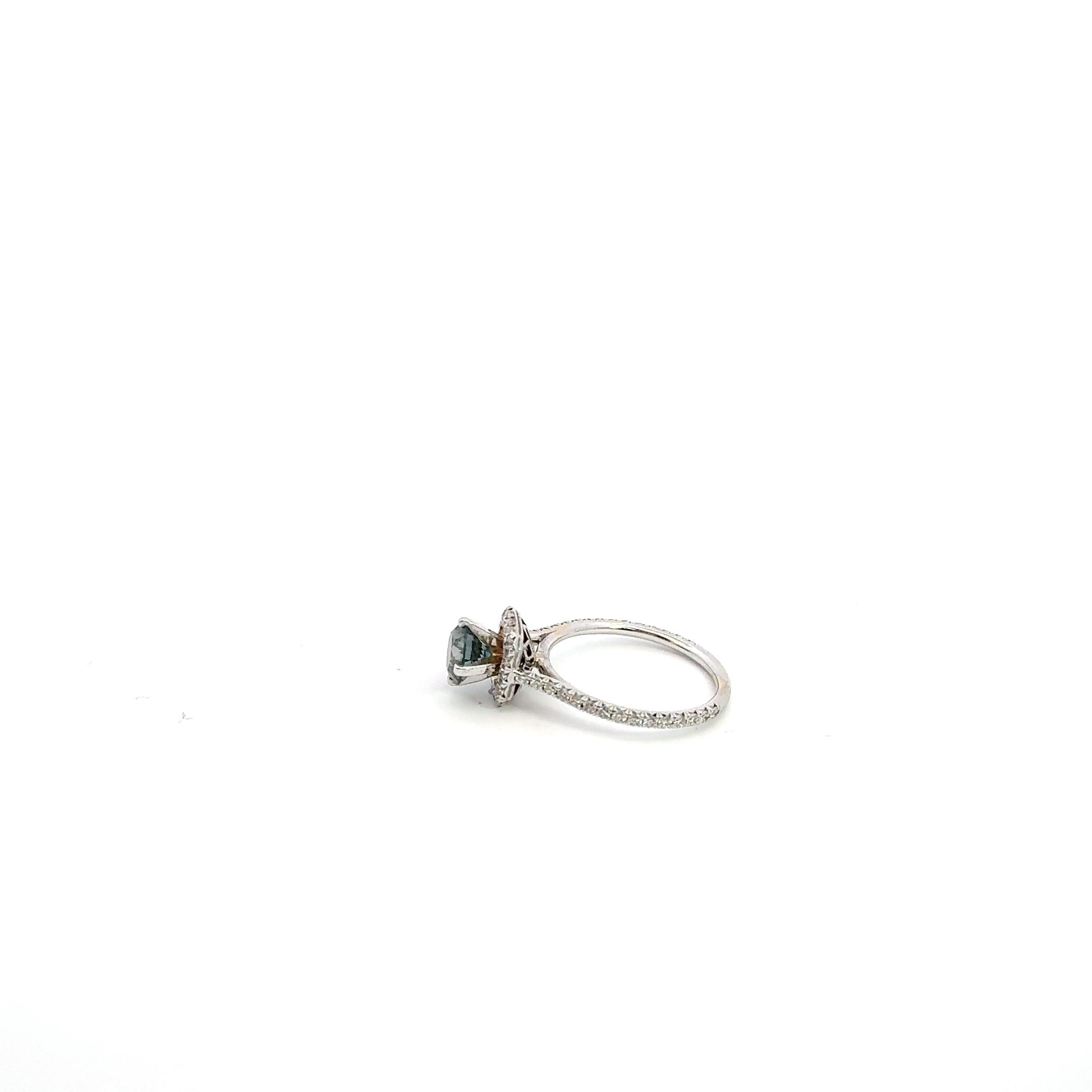 Azure Radiance 18K Gold Blue Diamond Ring