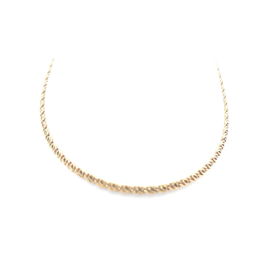 Rope Elegance 18K Gold Chain Necklace