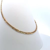 Figaro Elegance 18K Gold Chain Necklace