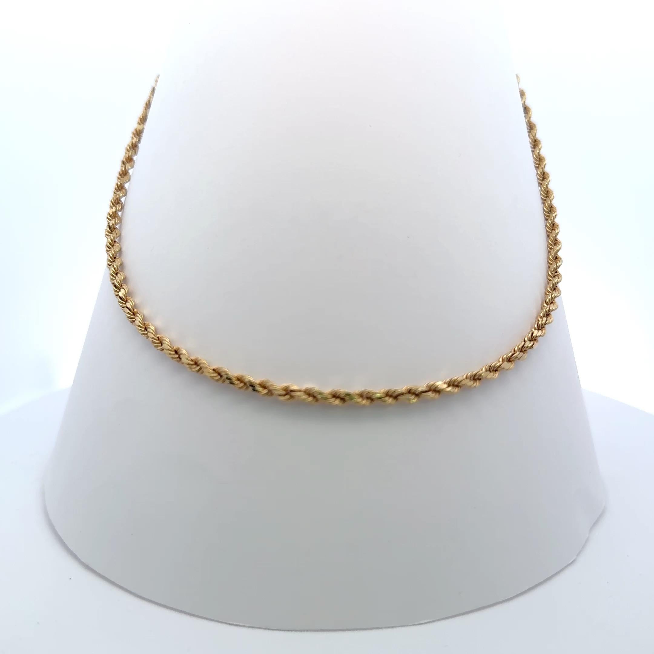 Regal Rope 18K Gold Chain Necklace