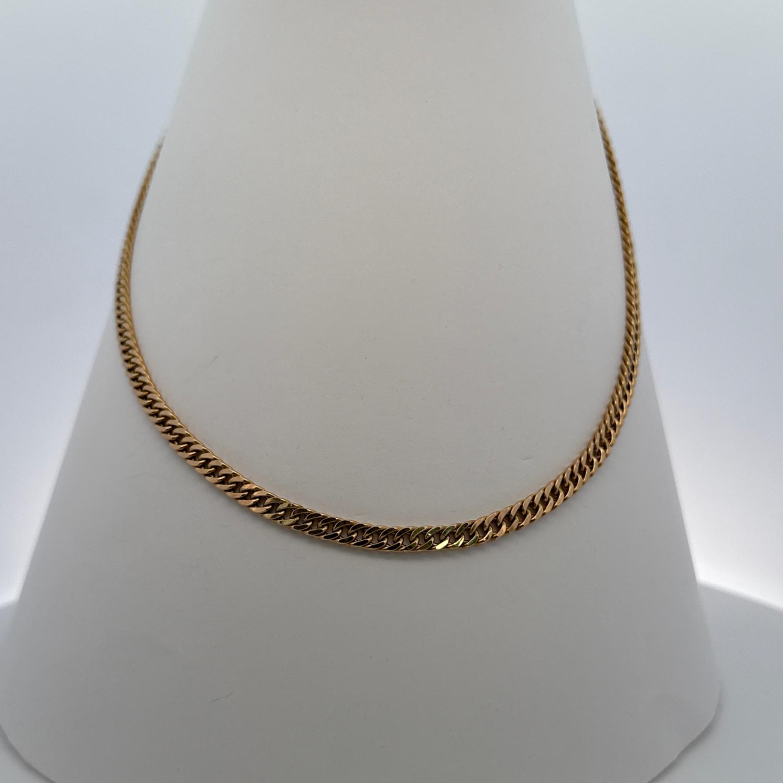 Curb Elegance 18K Gold Chain Necklace