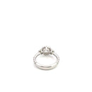 Classic Halo Platinum Ring with Round Diamond